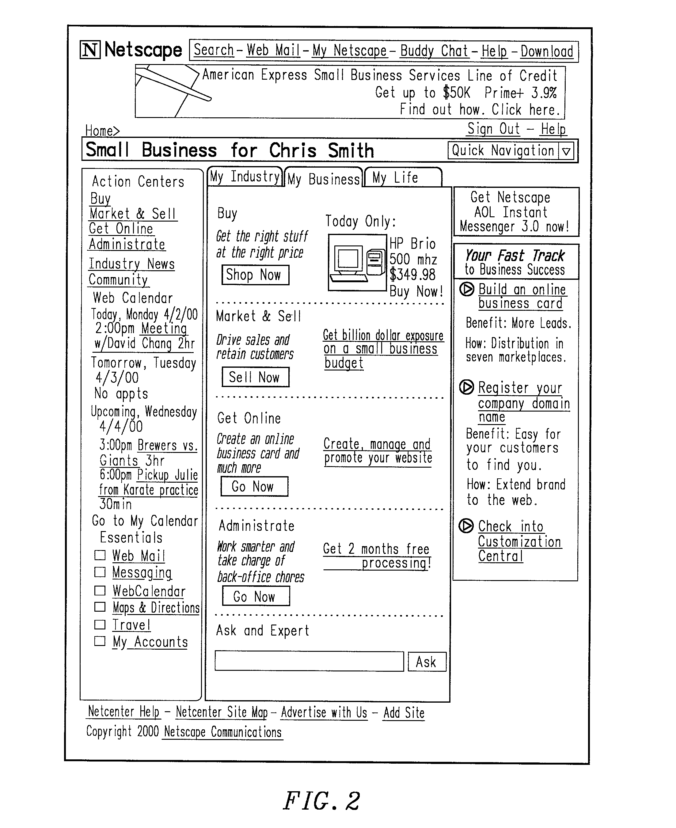 Method and apparatus for multi-vendor powered business portal with intelligent service promotion and user profile gathering