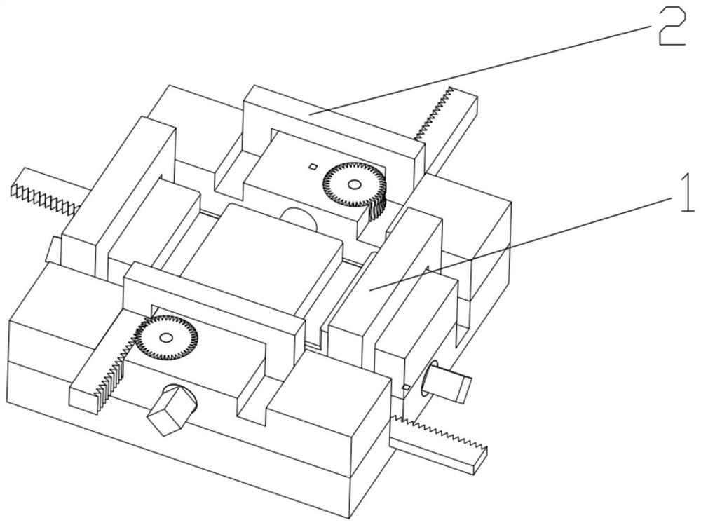 A four-way fixed linkage fixture