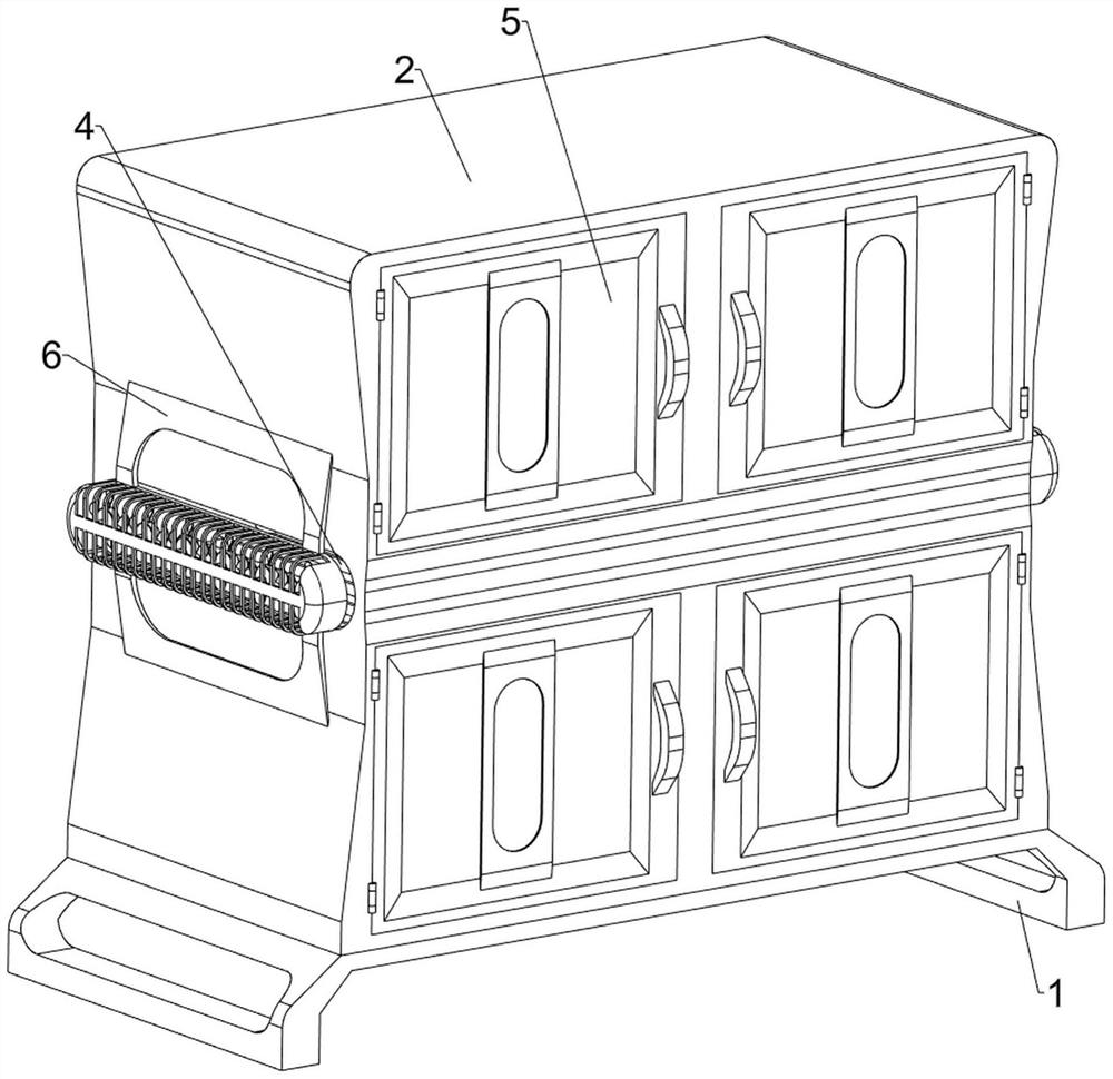 Moisture-proof and mildew-proof cinerary casket storage rack