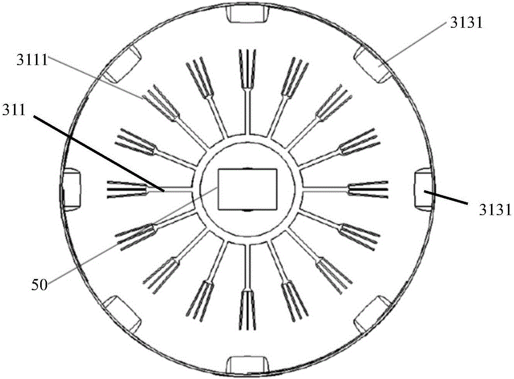 All-plastic LED bulb lamp for enhancing convection heat radiation