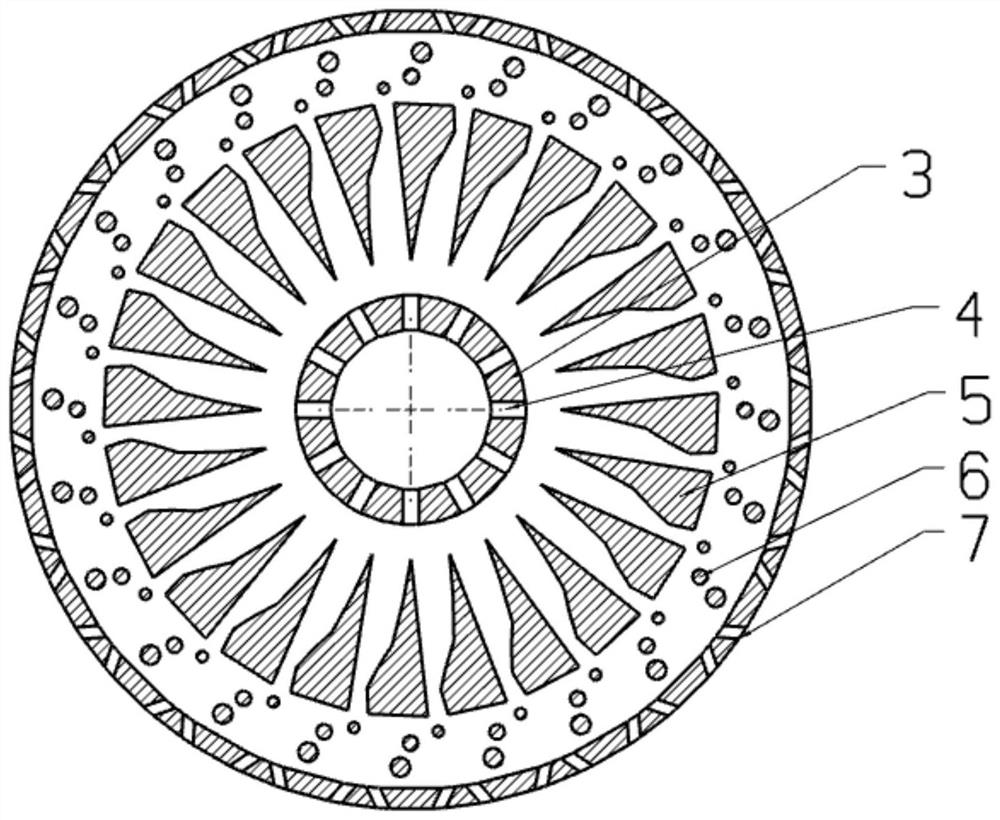 Double-turbulent-flow combined oil flinger