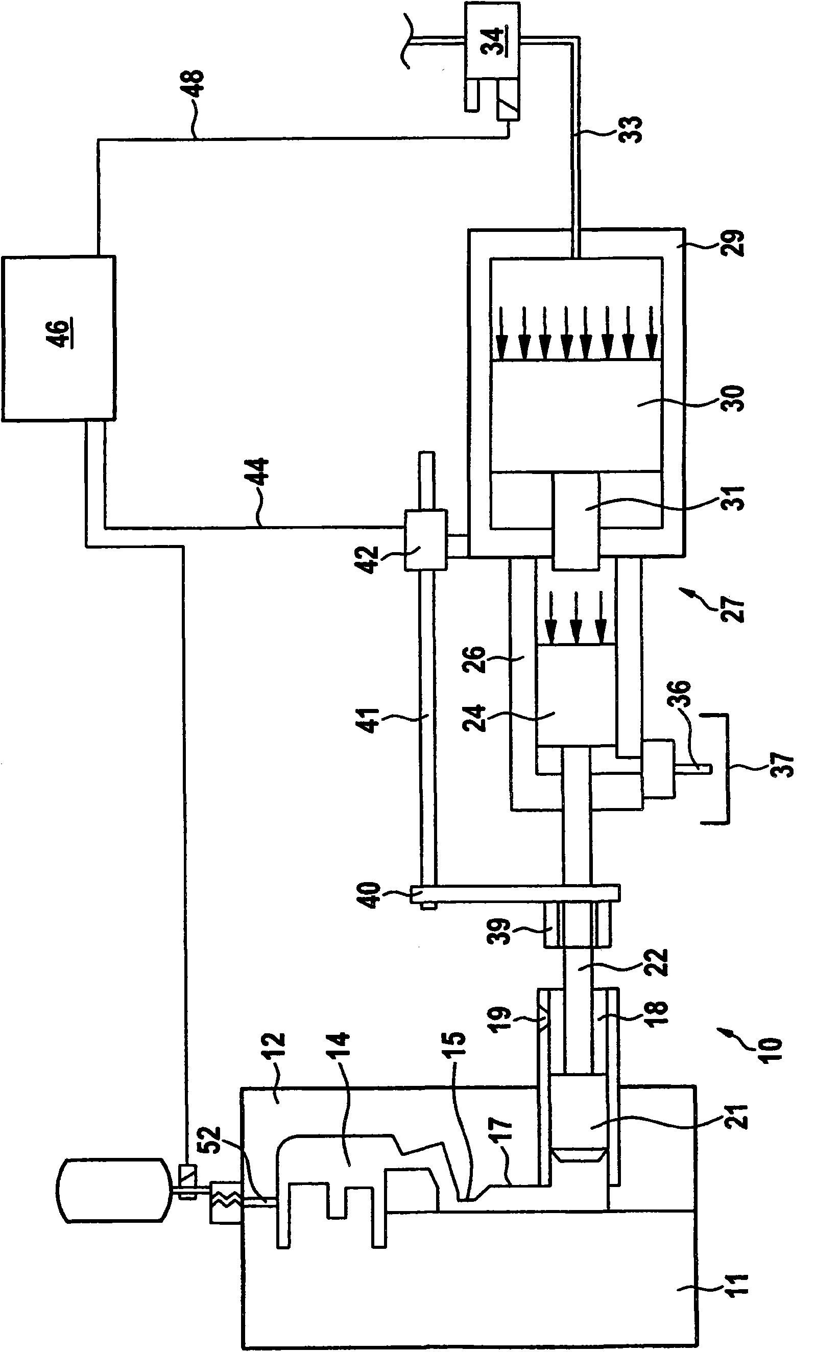 Ventilation unit for a die casting device