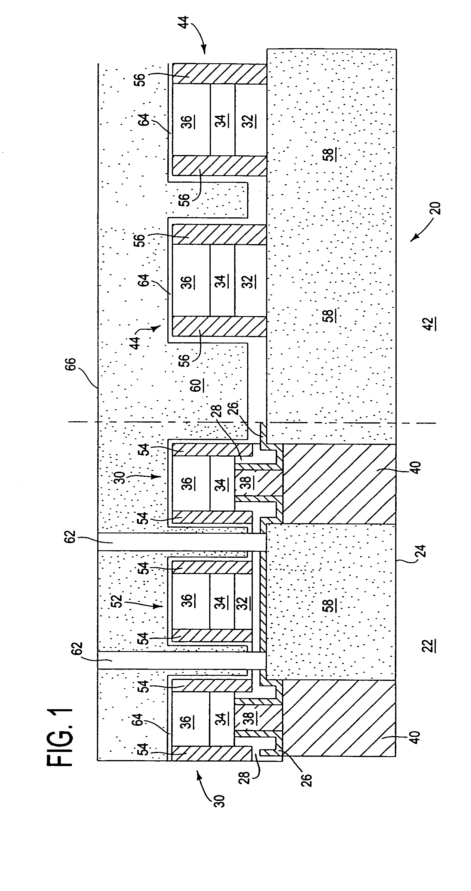 Maskless middle-of-line liner deposition