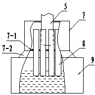 A grinding wheel cutting machine dust removal device