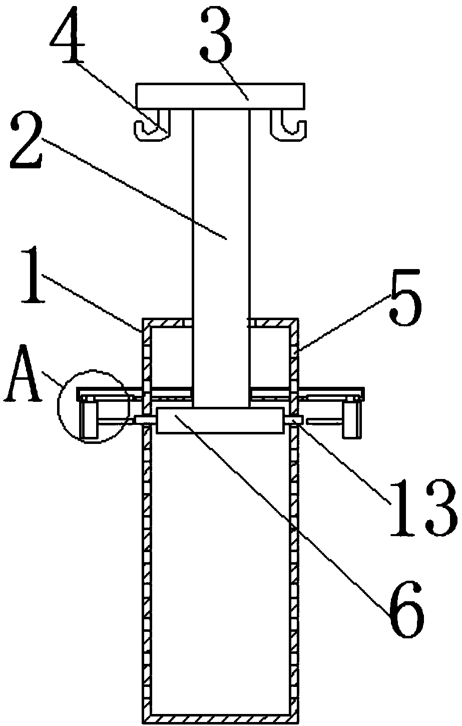 Infusion support with adjustable height