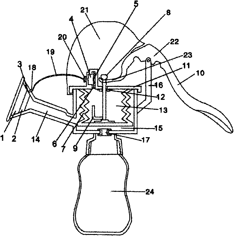 Suction imitation positive and negative pressure breast pump