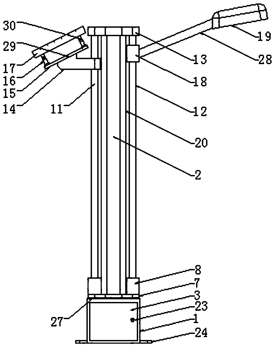 New-energy-based solar street lamp device convenient to maintain