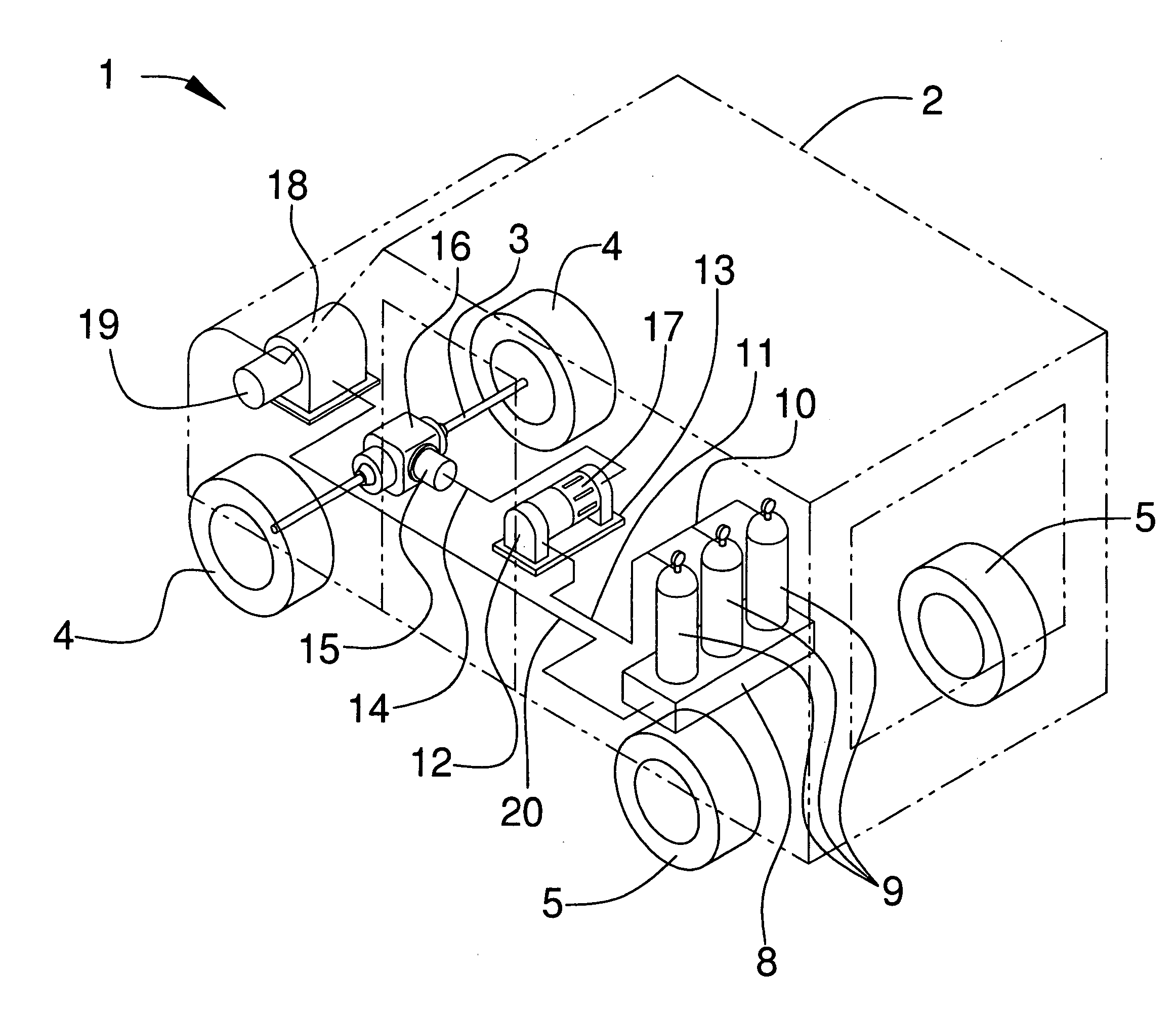 Compressed air powered vehicle