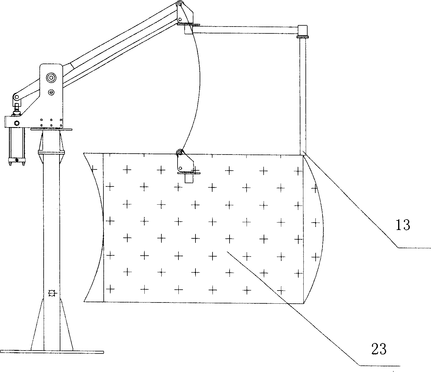 Pneumatic balancing mechanical arm