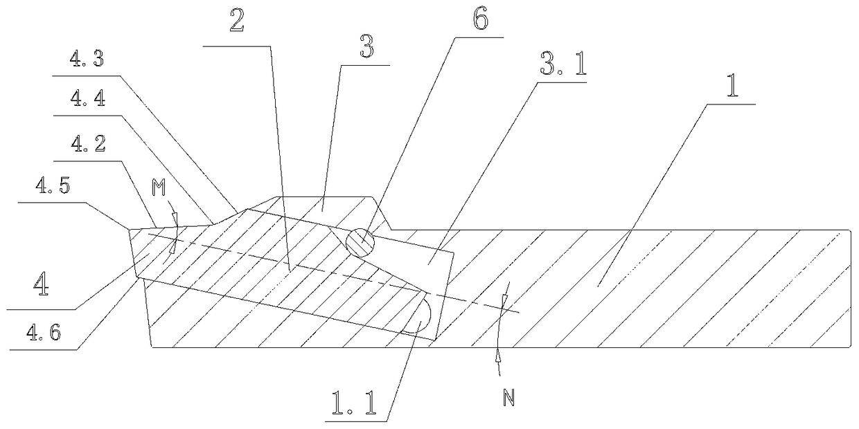 A machine clip type thread turning tool