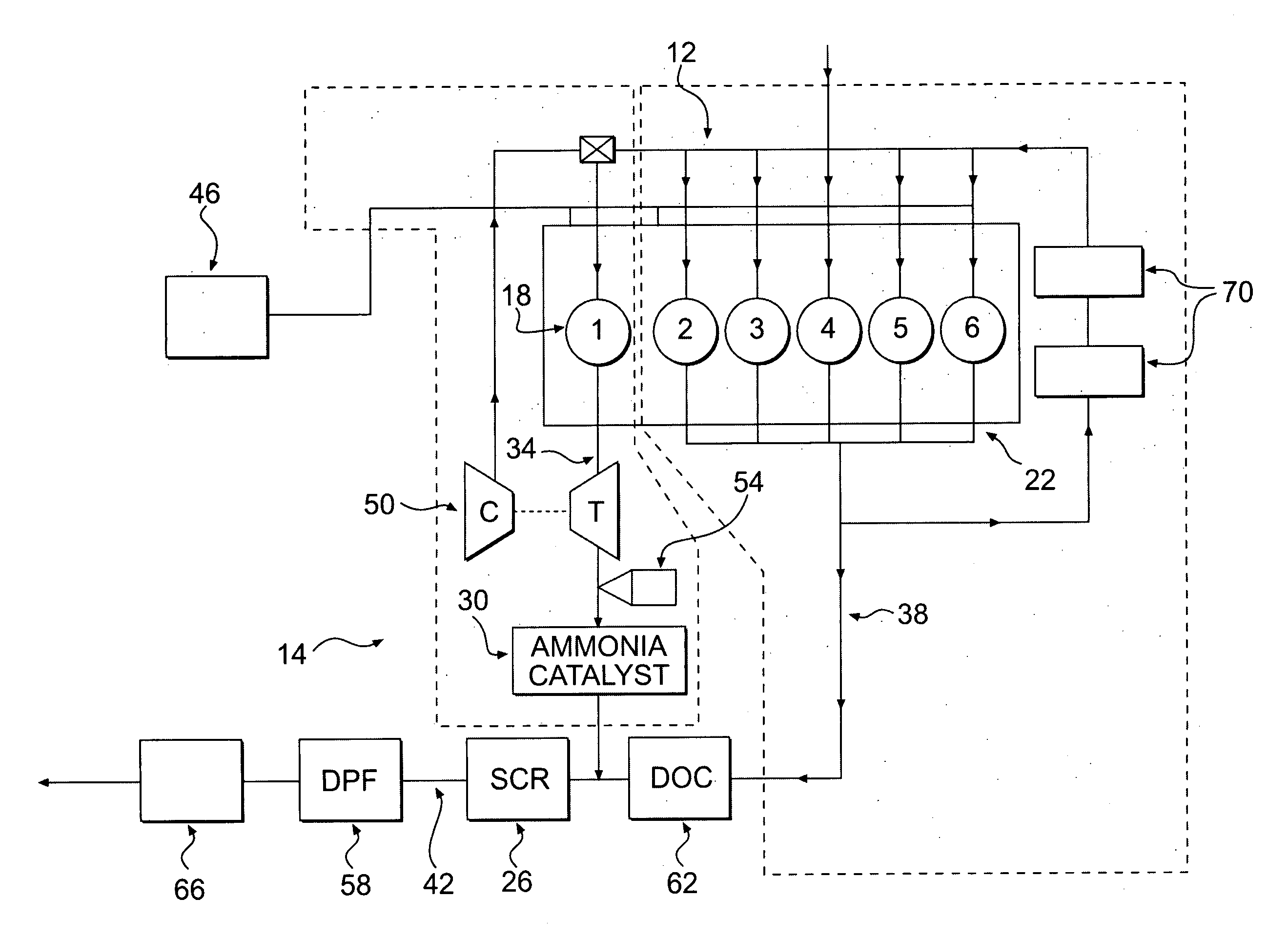 Balanced partial two-stroke engine