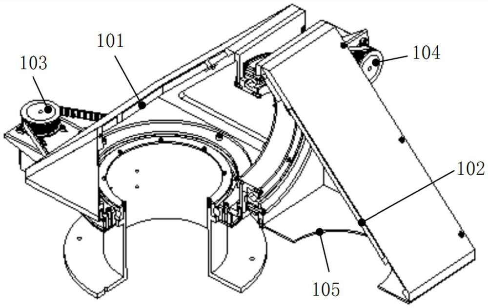 Front scanning mirror system for measuring atmospheric wind field of upper layer of foundation