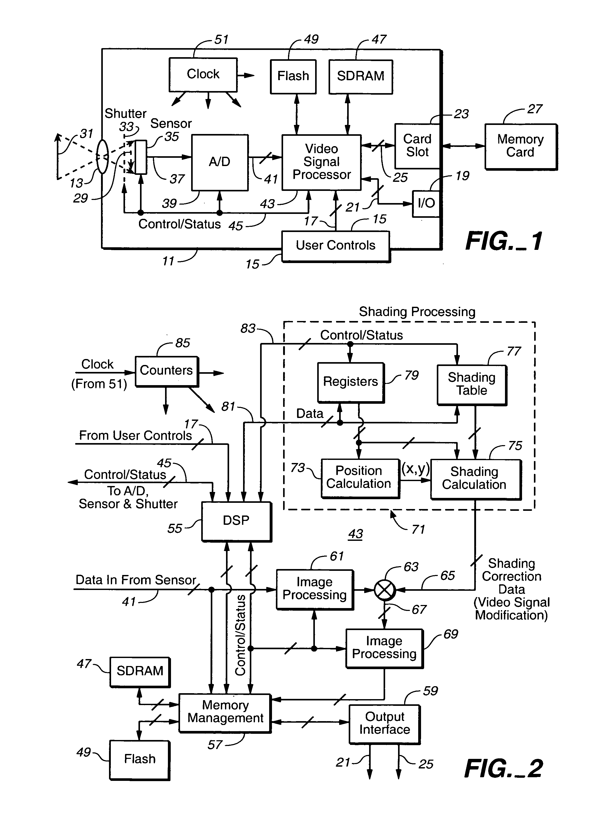 Techniques of modifying image field data by exprapolation