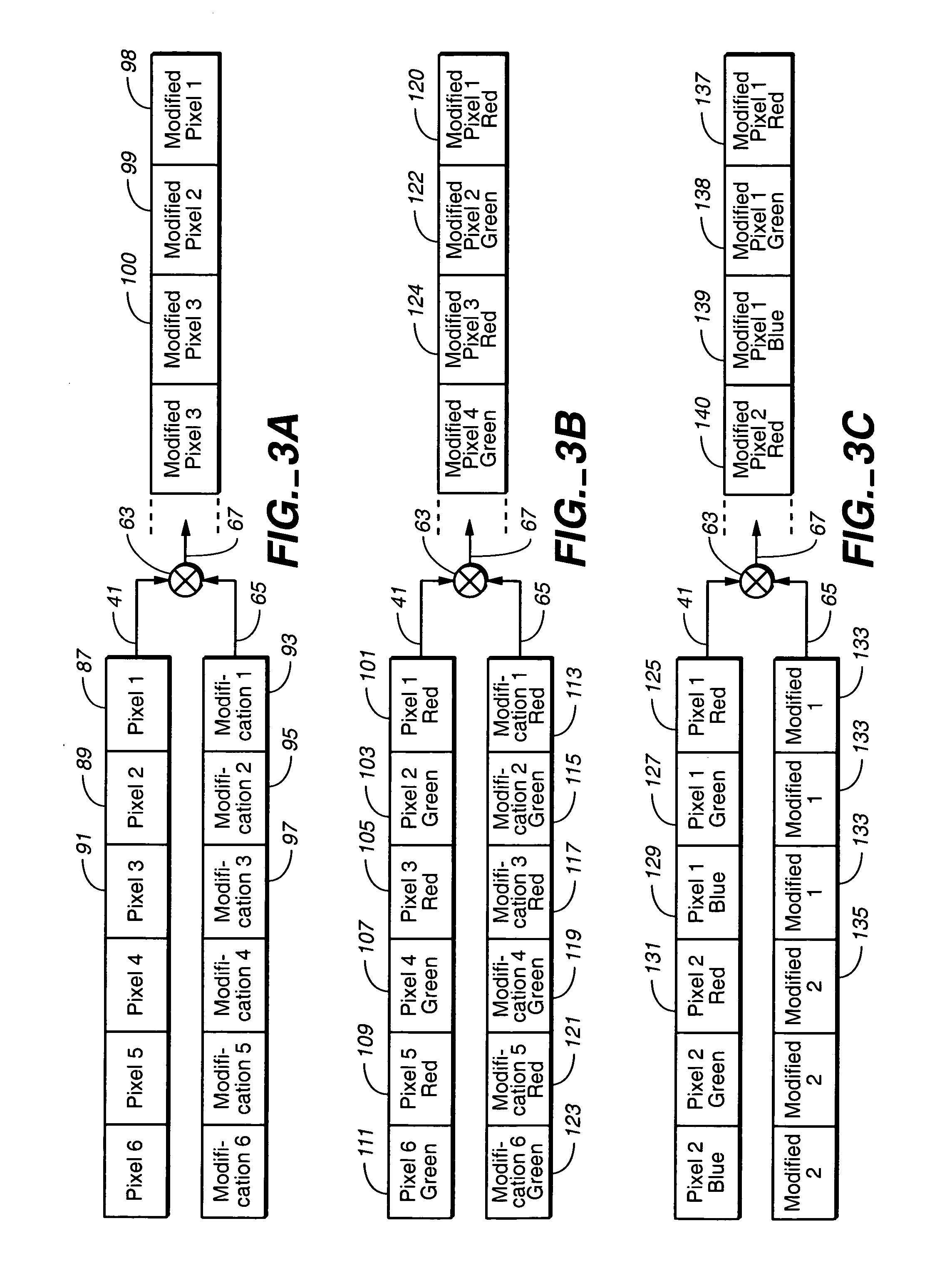 Techniques of modifying image field data by exprapolation