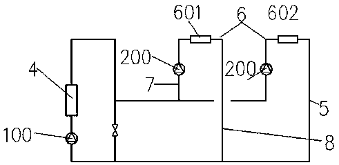 Air conditioning cold water and hot water conveying and distribution system and method