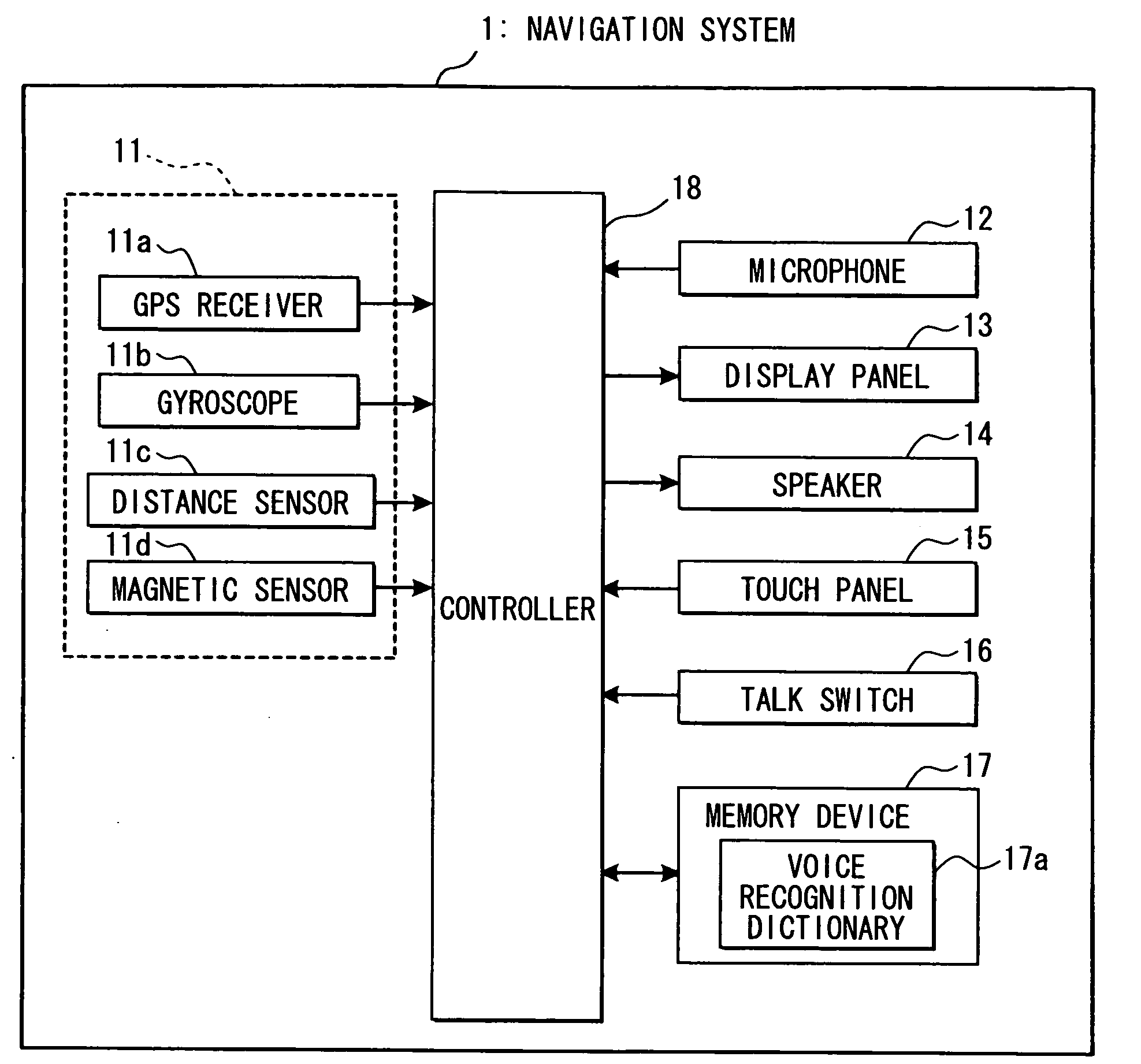 Input device for inputting voice information including voice recognizer