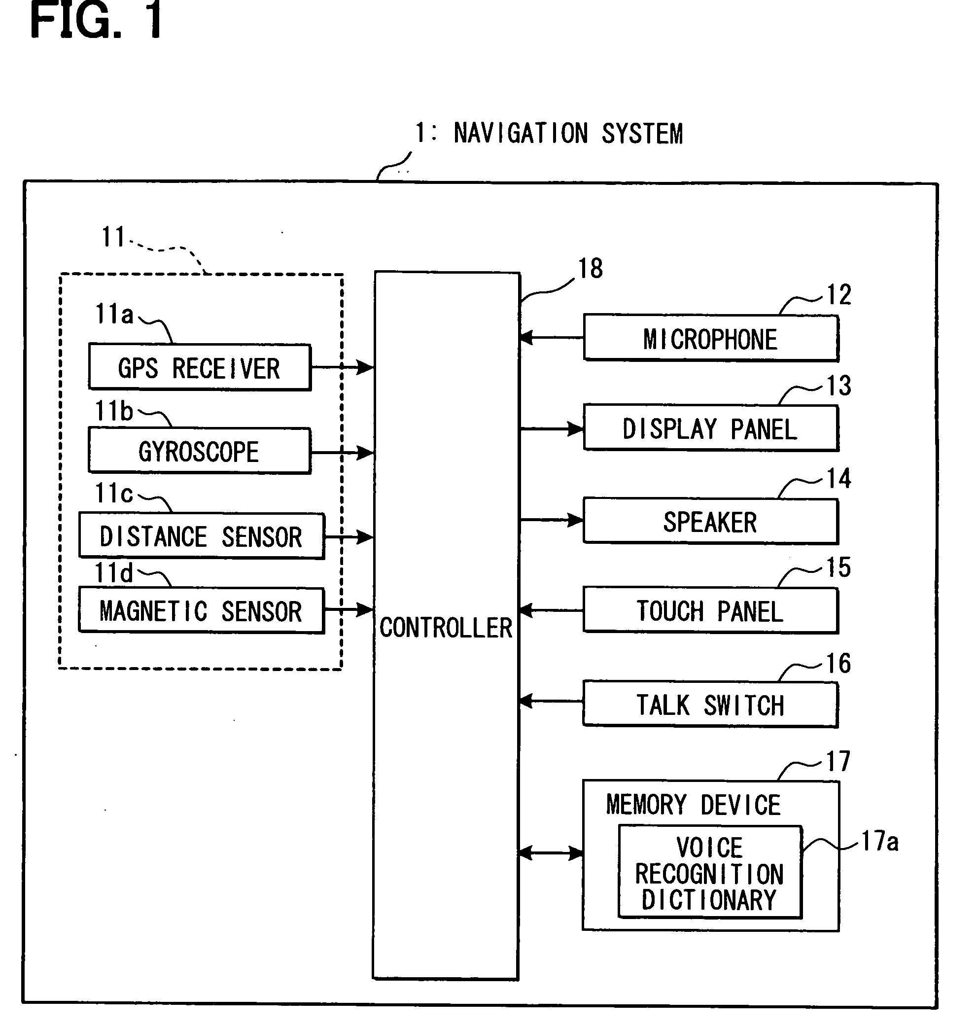 Input device for inputting voice information including voice recognizer