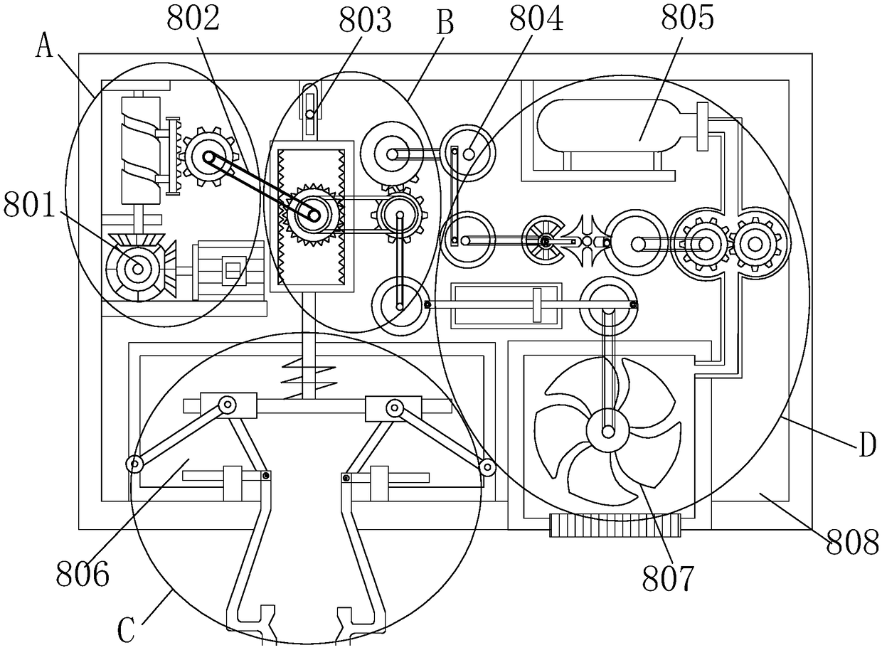 A clamping device for a thin part of a watch