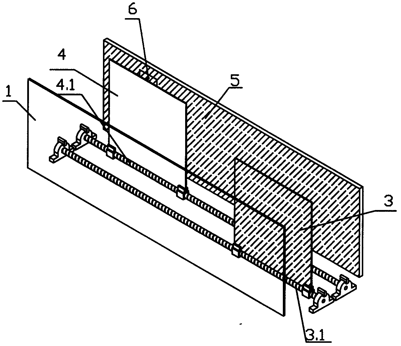 Blackboard writing projection mechanism for teaching