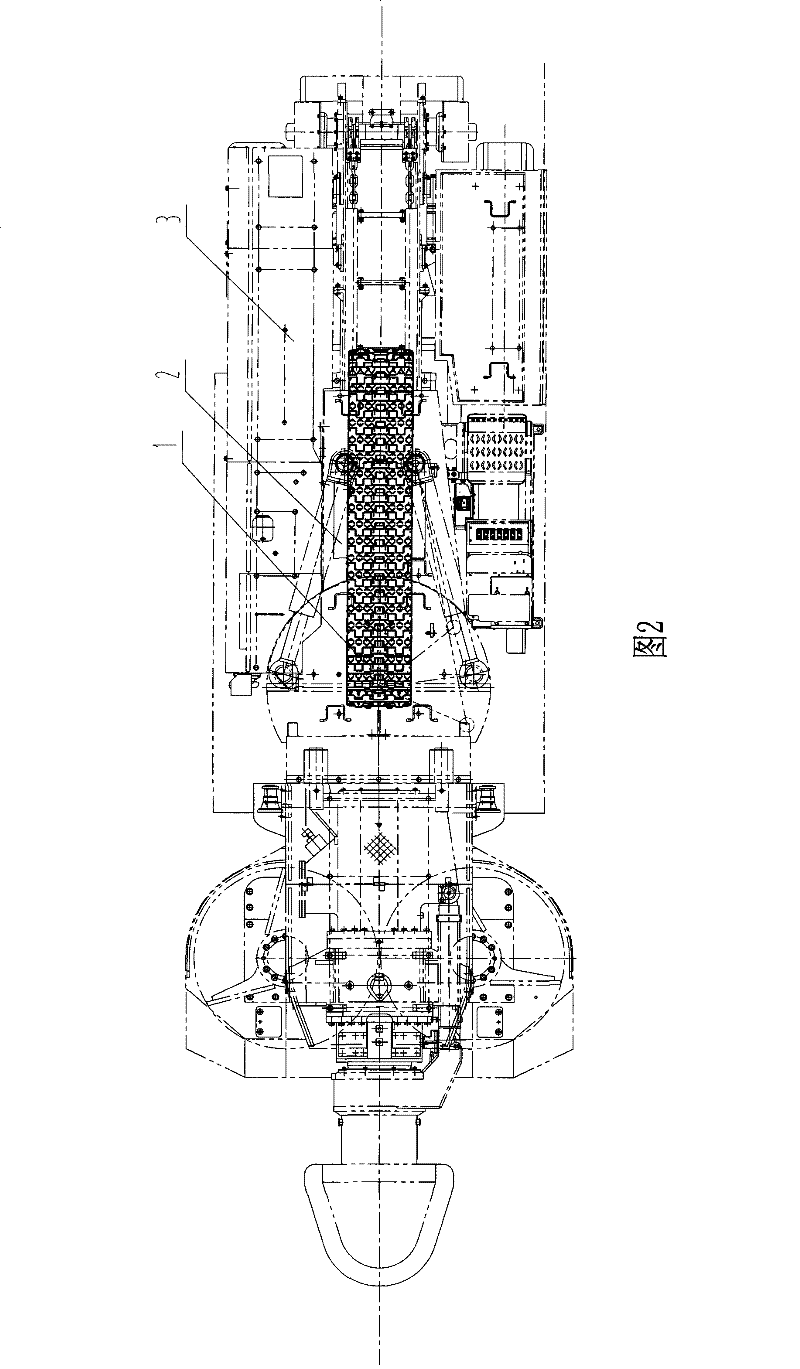 Auxiliary top traveling mechanism of tunneling machine