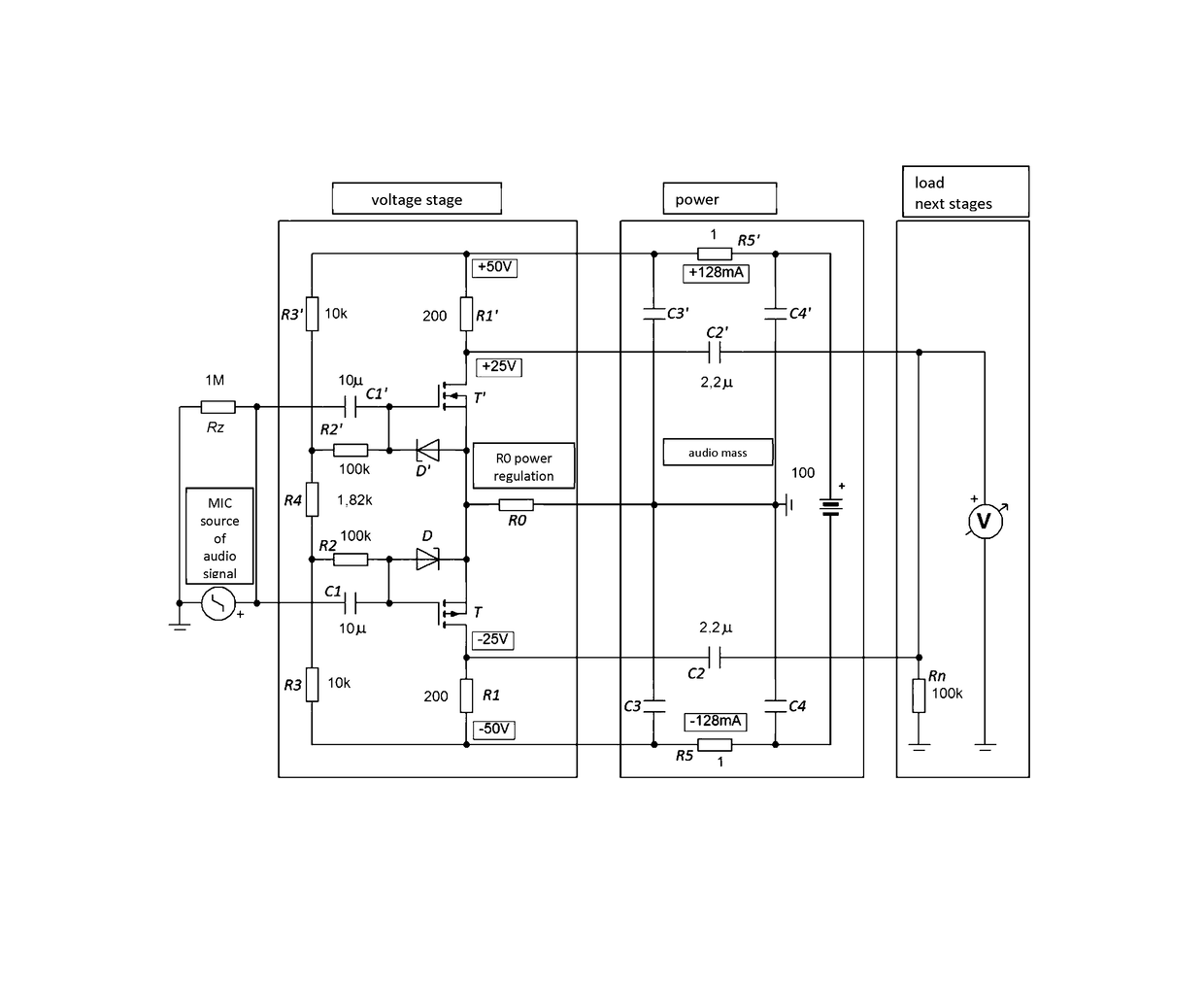 Electronic preamplifier system