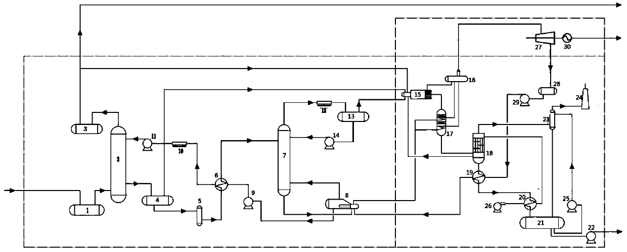 Device and process for preparing acid through desulfuration of sulfur-containing natural gas single well