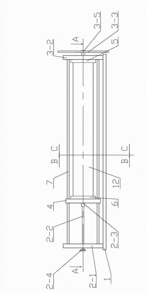 Tension and compression-reversing coupling loading testing device for inspecting gas tube structure