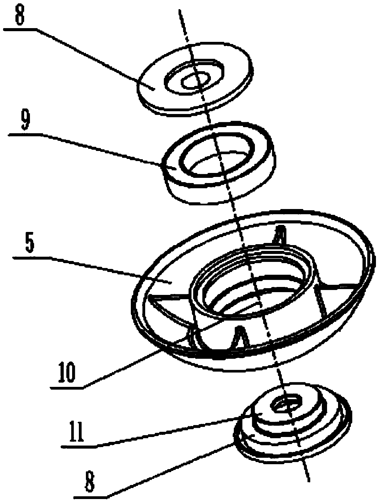 Bush cutter working head connection structure