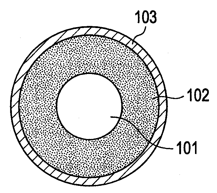 Charging member and process for its production