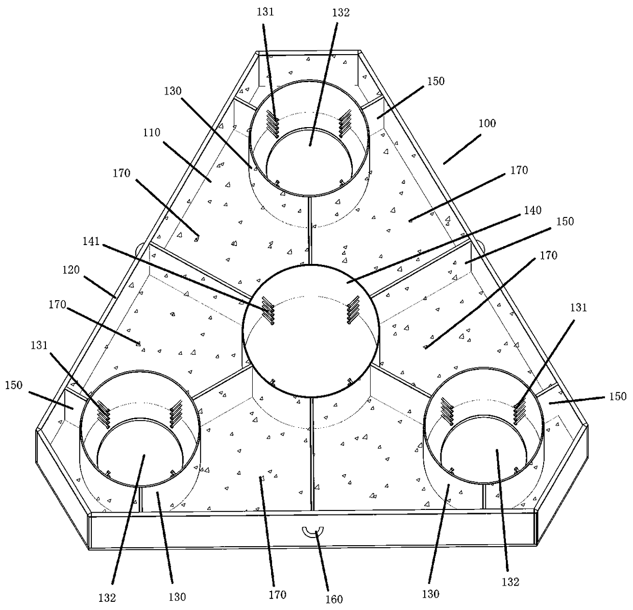 Fabricated concrete-filled steel tube pile foundation and construction method thereof