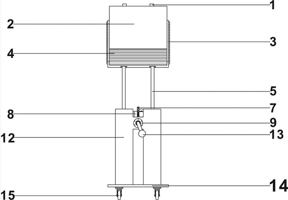 Manual rack type dead-weight loading device for landslide physical model test