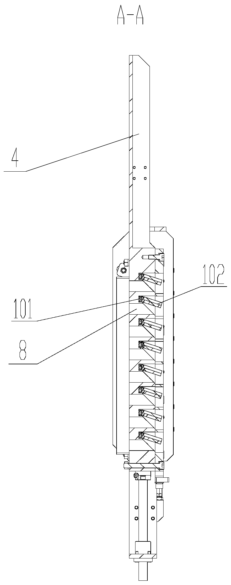 Turn-over type falling mechanism