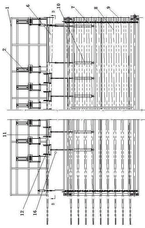 Automatic bamboo pole sawing device