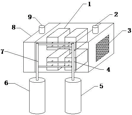 Ship all-vanadium redox flow battery galvanic pile module