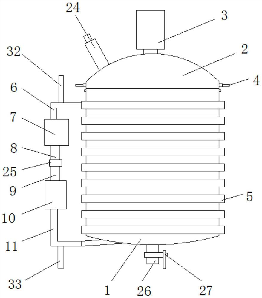 Water-saving heating reaction kettle for laboratory