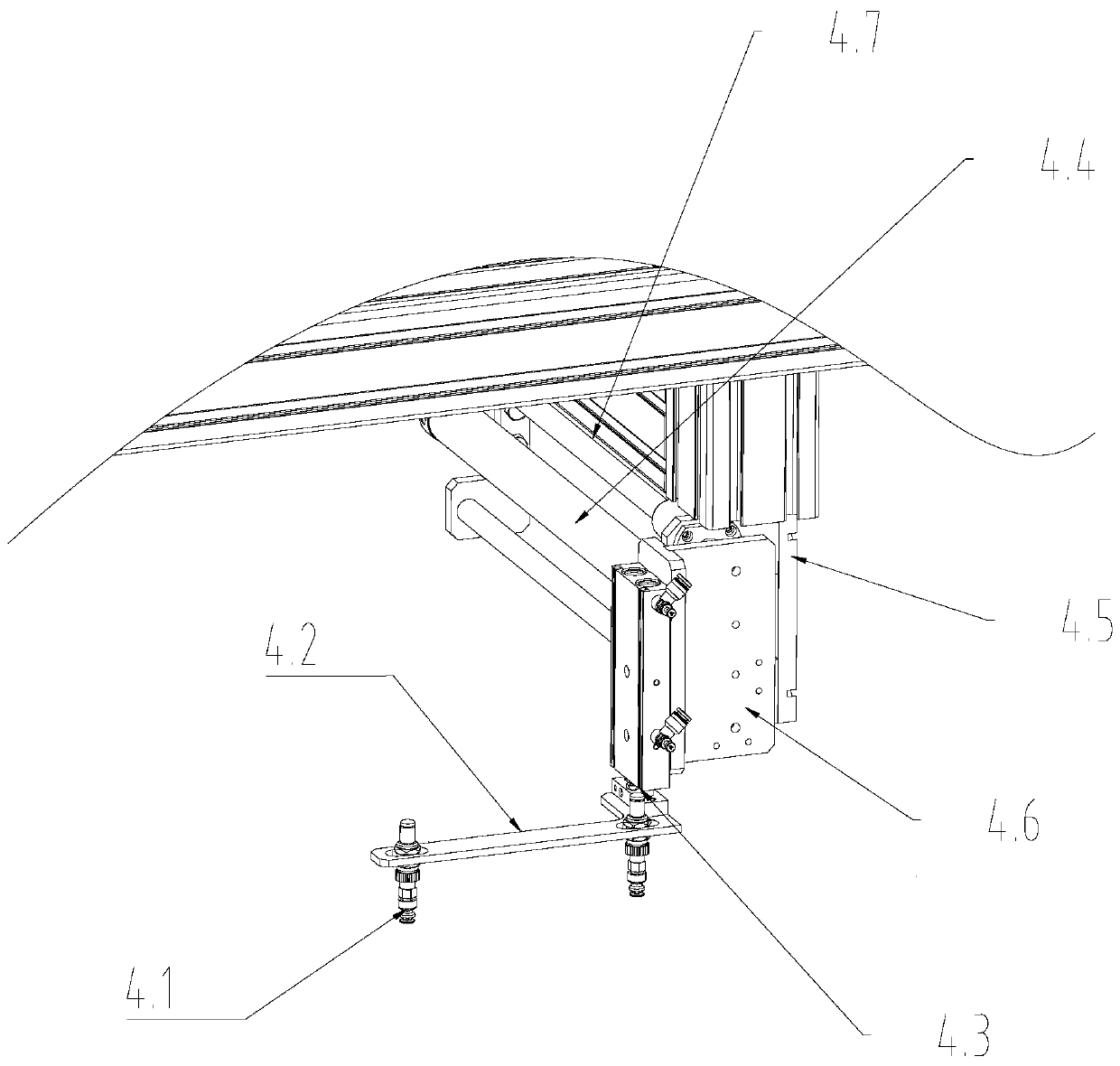 Automatic collecting device for residual die films