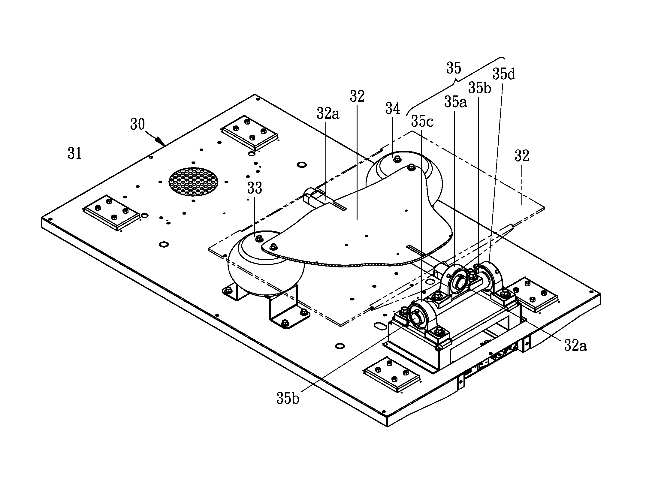 Pneumatic driven two-axis motion platform