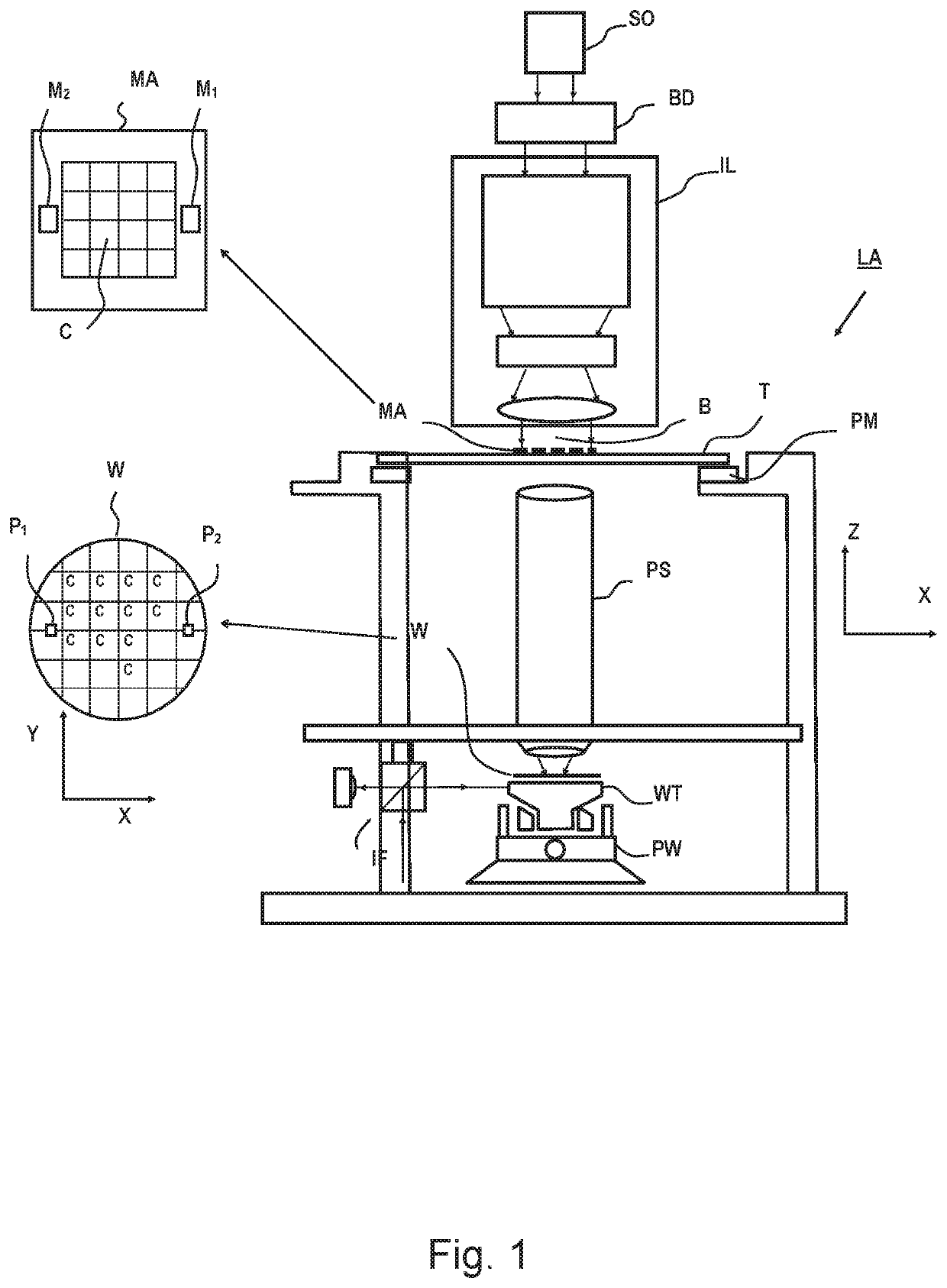 Apparatus for and a method of removing contaminant particles from a component of an apparatus