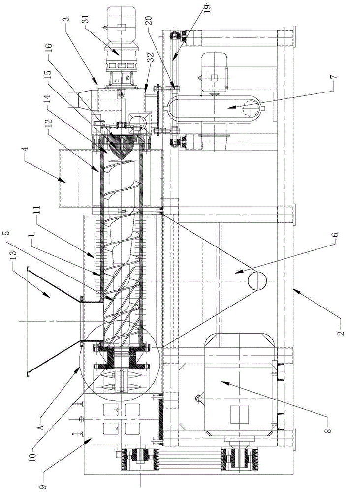 A extrusion granulator