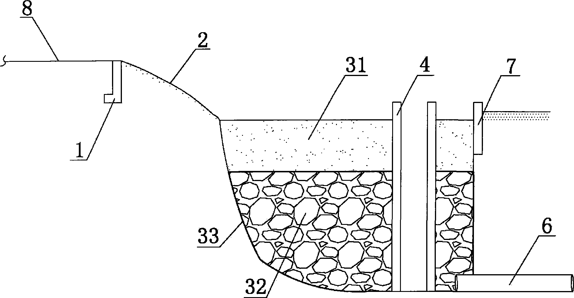 Rainwater bioretention pond for phosphorus removal beside expressway