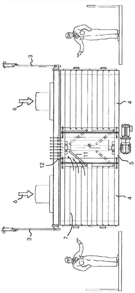 Screen, especially prepared for dust induced explosions and preferably usable in the wood-working industry