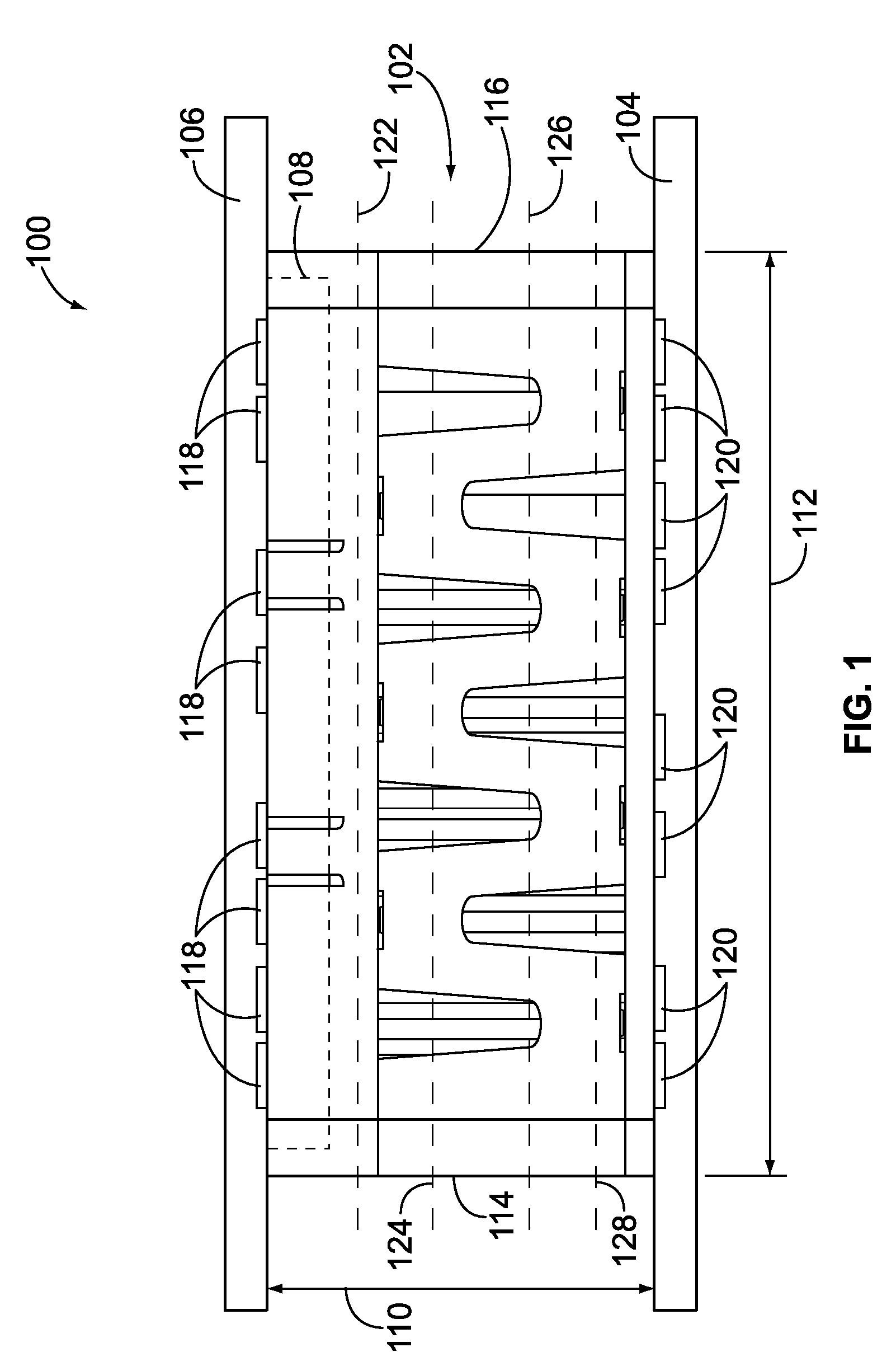 Connector assembly having a noise-reducing contact pattern