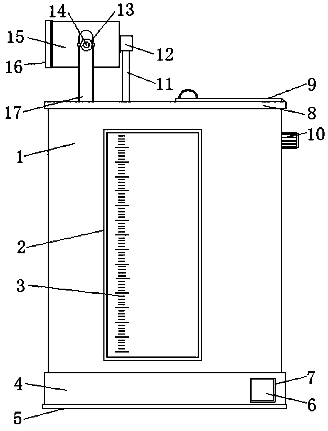 Portable type eye washing device for ophthalmic nursing