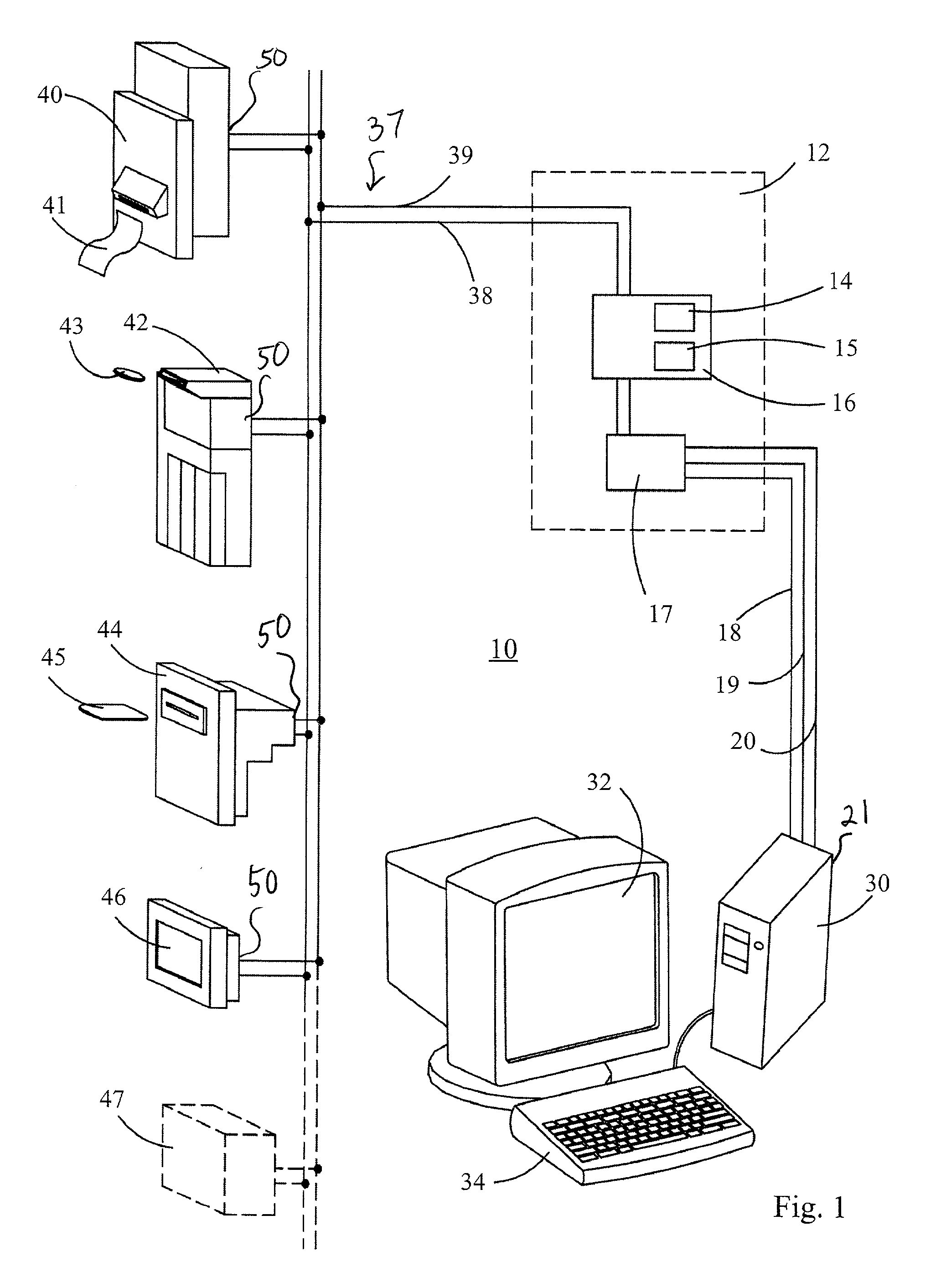 Multi-drop bus to personal computer interface