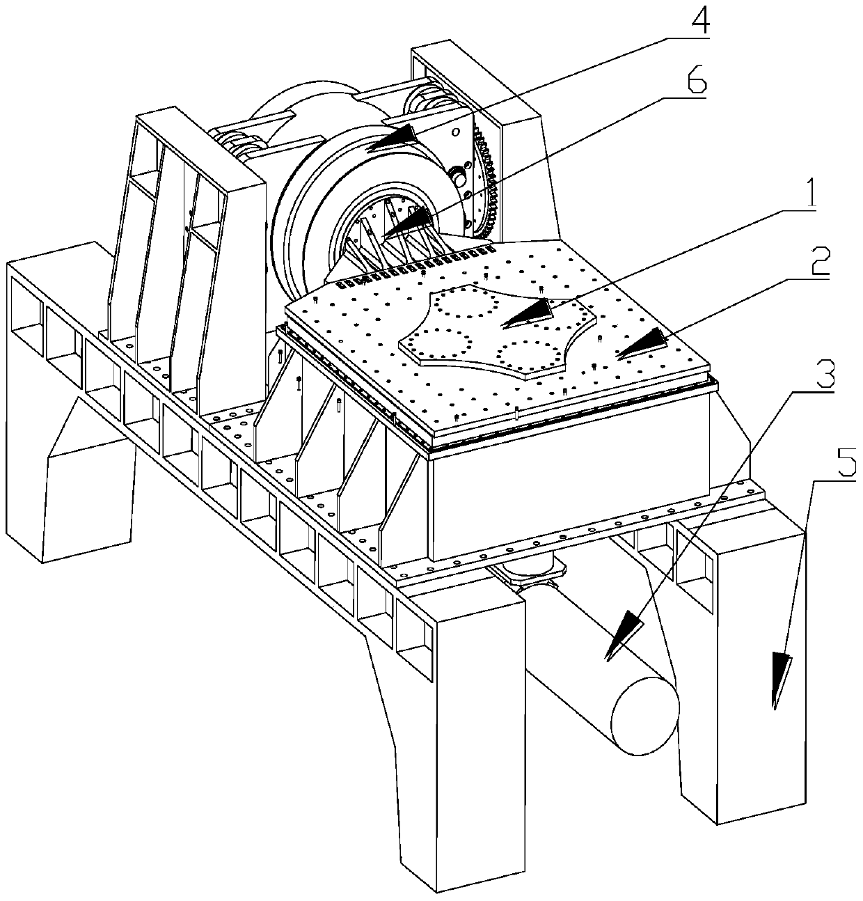 A horizontal vibration test device that can directly hang the test piece