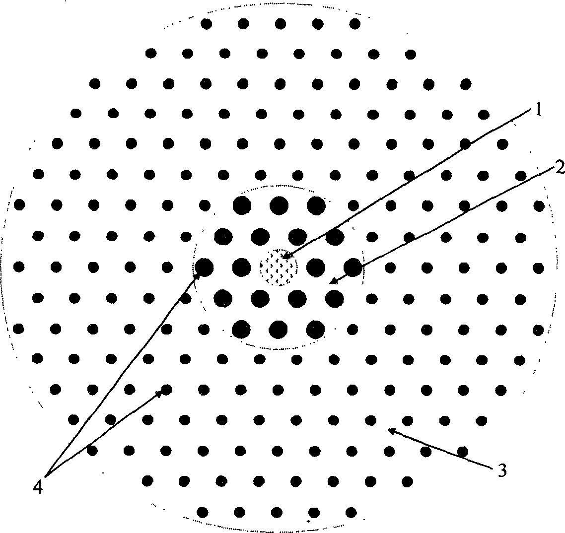 Microstructured optical fiber with long wave cut-off function and preparation thereof