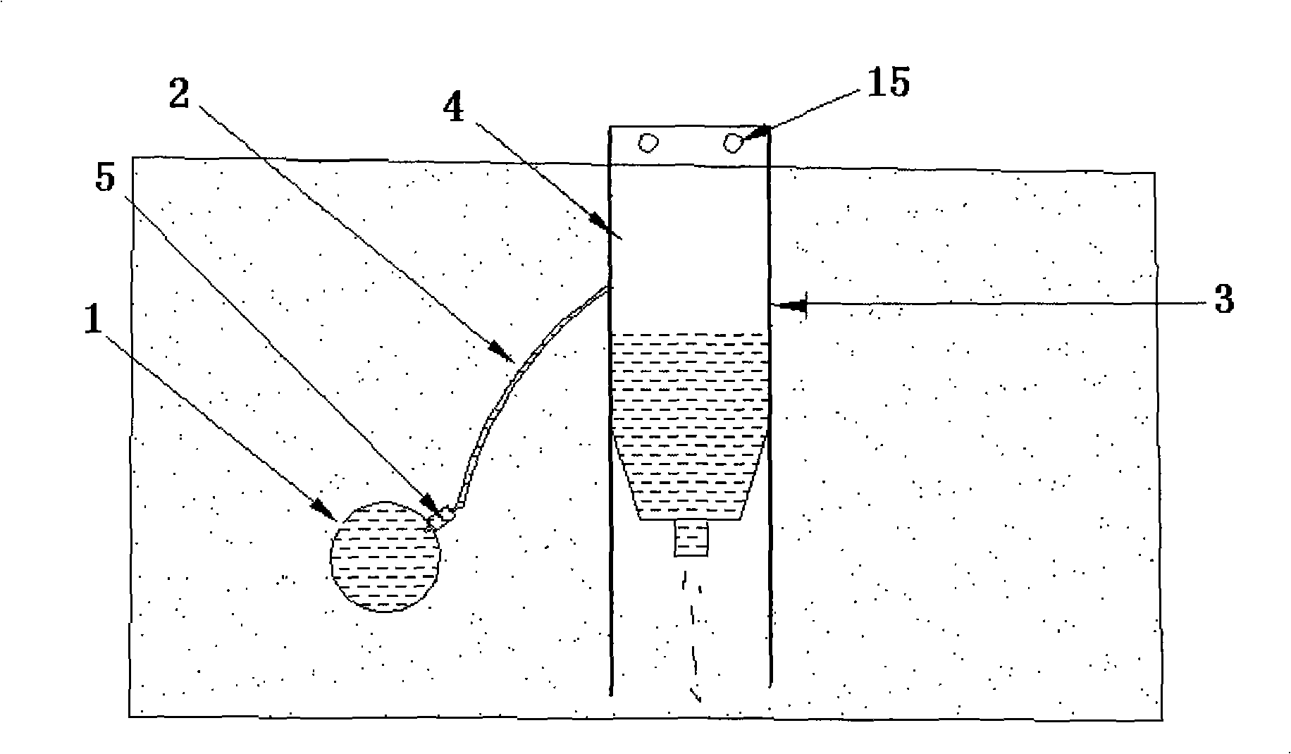 Root-irrigation method of underground artesian spring suitable for trees