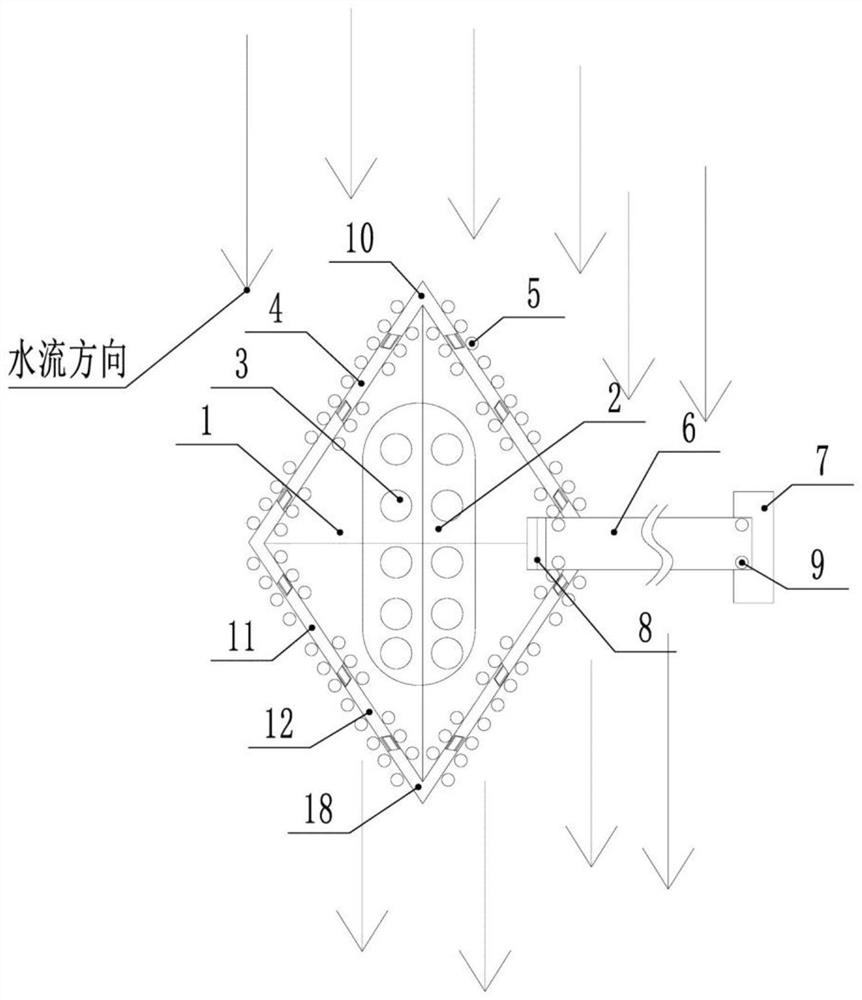 Trestle-free overwater bridge pile foundation and bearing platform construction method