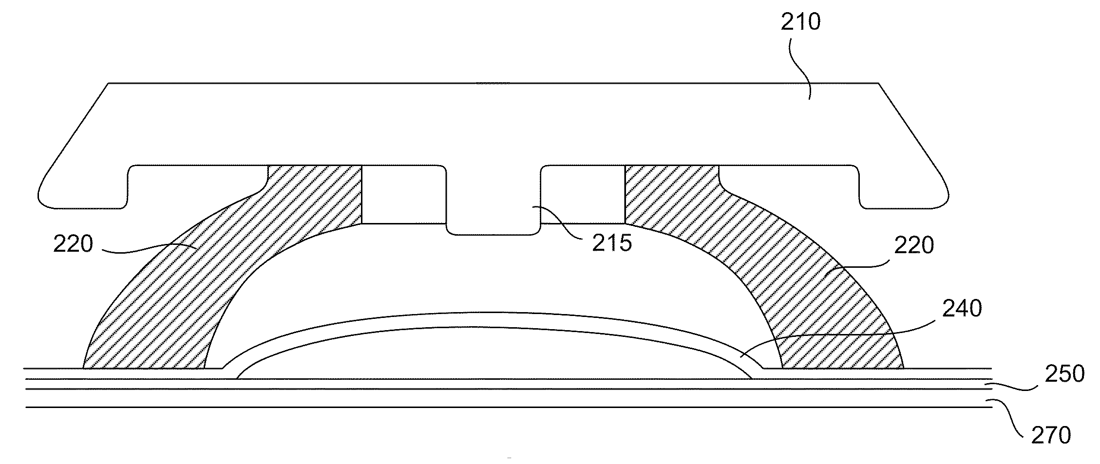 Stacked metal and elastomeric dome for key switch