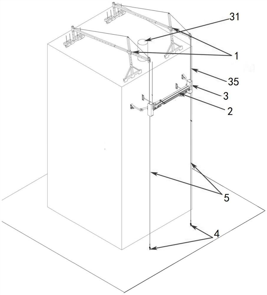 High-rise spraying robot